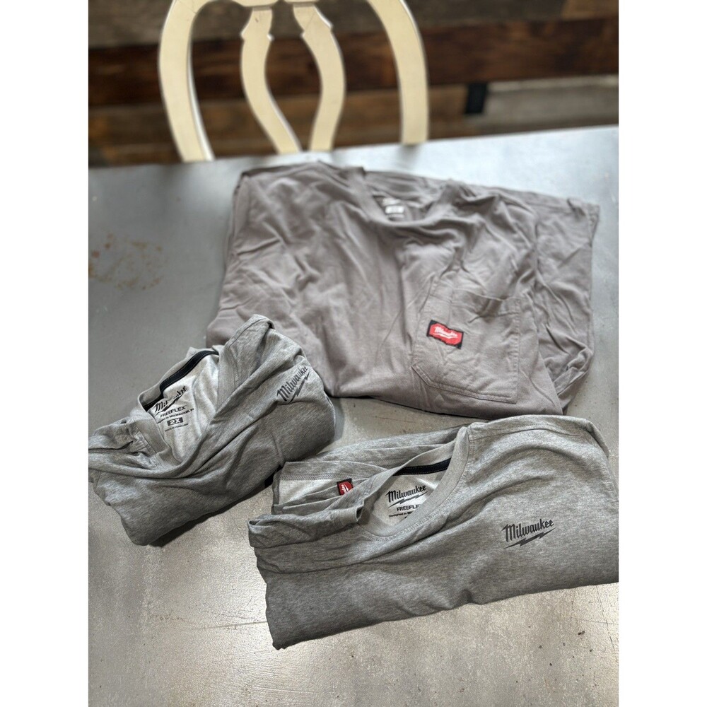 Lot Of 3 Milwaukee Tools Workwear Long-sleeve T Shirts Mens Size 2XL XXL